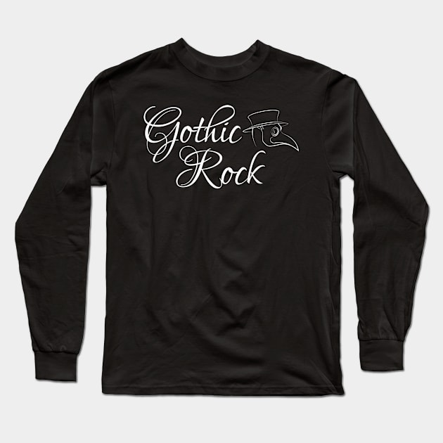 Mask of a Plague Doctor - Gothic Rock Long Sleeve T-Shirt by Modern Medieval Design